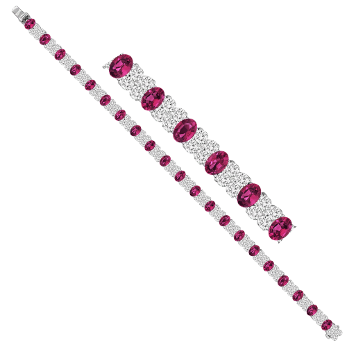2.94CT DIAMOND 10.50CT RUBY BRACELET