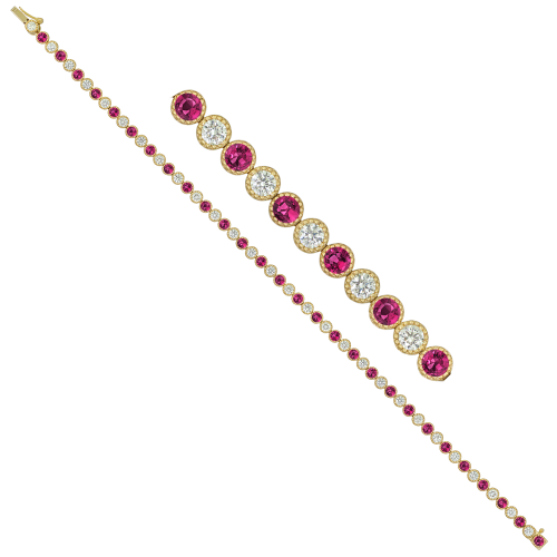1.40CT DIAMOND 1.68CT RUBY BRACELET