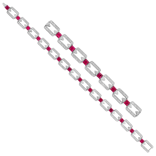 1.79CT DIAMOND 4.03CT RUBY BRACELET