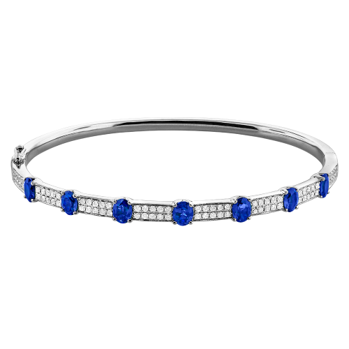 0.50CT DIAMOND 2.45CT SAPPHIRE BANGLE