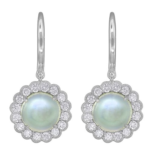 0.80CT DIAMOND 4.50CT MOONSTONEEARRING