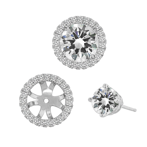 0.23CT DIAMOND EARRING JACKET (FOR1.00CT)