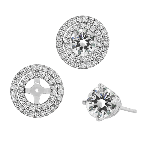 0.62CT DIAMOND EARRING JACKET(CNTRFOR0.50CT EACH)