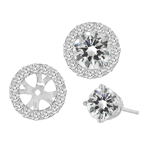 0.52CT DIAMOND EARRING JCKET (CNTRTO FIT 0.50 CT EACH)