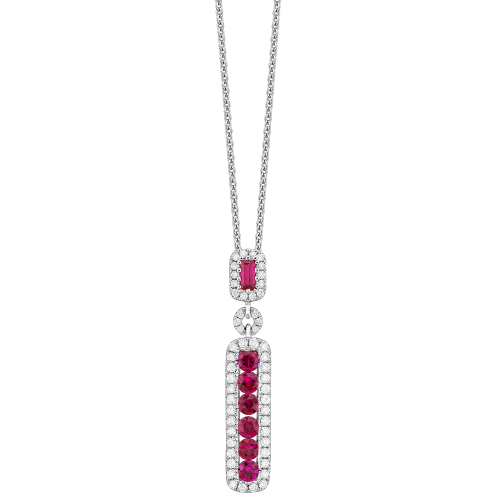 0.32RD DIAMOND 0.74CT RUBY PENDANT
