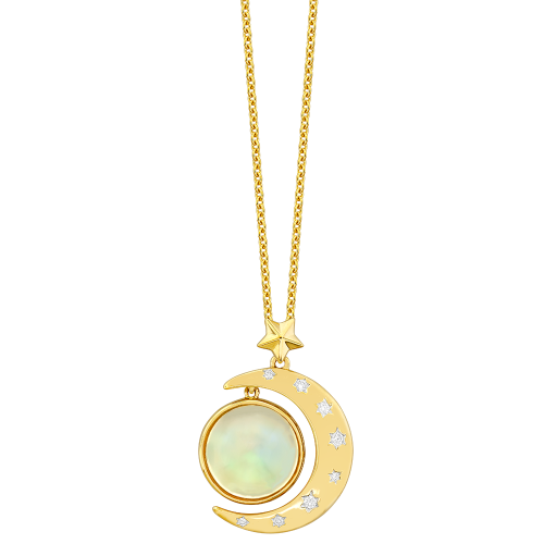 0.07CT DIAMOND 4.25CT MOONSTONE PENDANT