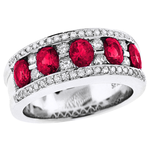 0.58CT DIAMOND 1.75CT RUBY RING