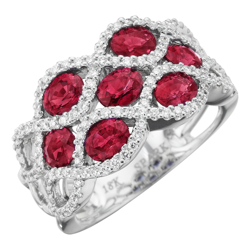 0.45CT DIAMOND 2.21CT RUBY RING