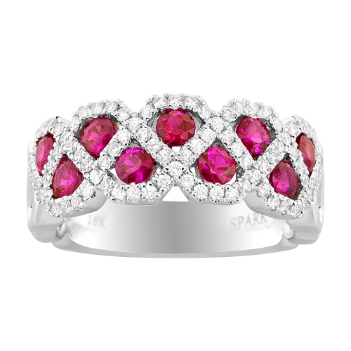0.38CT DIAMOND 0.81CT RUBY RING