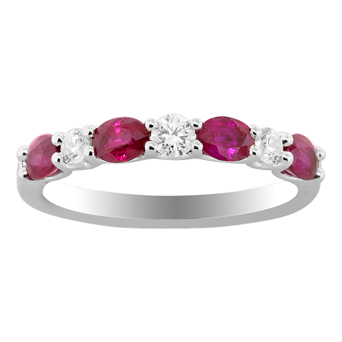 0.21CT DIAMOND 0.92CT RUBY RING