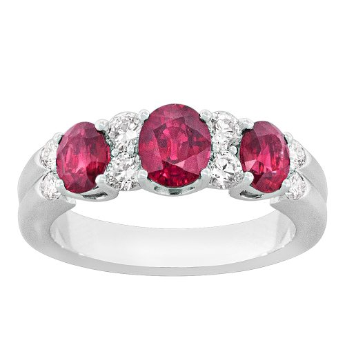 0.46CT DIAMOND 1.75CT RUBY RING