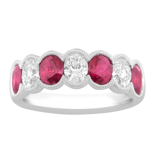 0.78CT DIAMOND 2.00CT RUBY RING