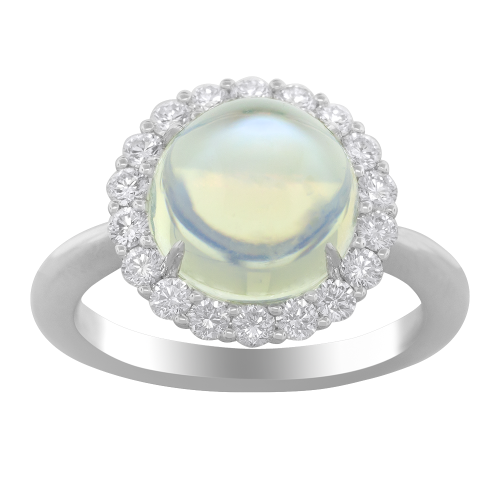 0.63CT DIAMOND  4.25CT MOONSTONE RING