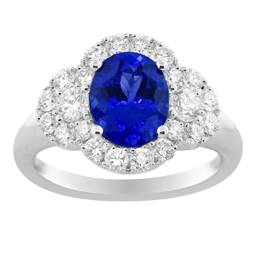 0.92CT DIAMOND 2.00CT TANZANITE RING