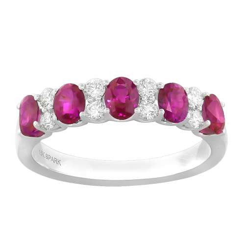 0.28CT DIAMOND 1.15CT RUBY RING