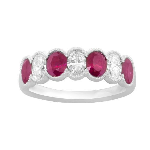 0.60CT DIAMOND 1.40CT RUBY RING