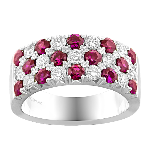 0.85CT DIAMOND 1.12CT RUBY RING