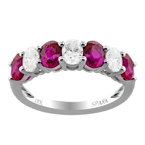 0.60CT DIAMOND 1.40CT RUBY RING