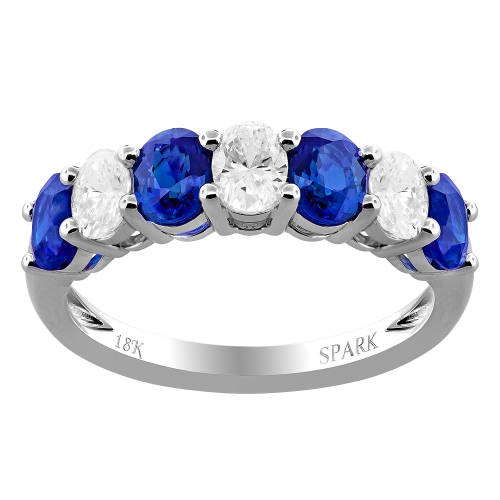 0.60CT DIAMOND 1.40CT SAPPHIRE RING