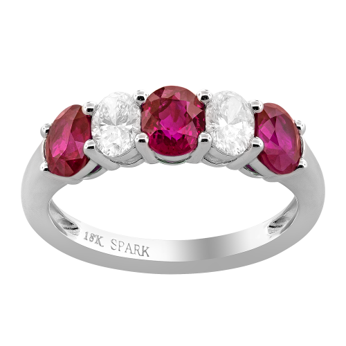 0.50CT DIAMOND 1.50CT RUBY RING