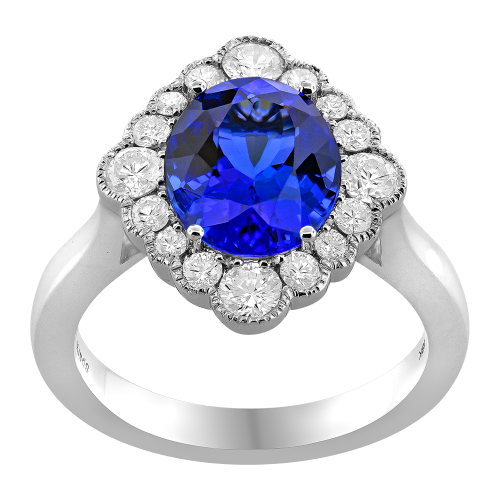 0.68CT DIAMOND 2.80CT TANZANITE RING