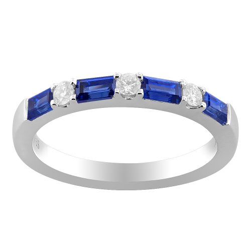 0.14CT DIAMOND 0.80CT SAPPHIRE RING