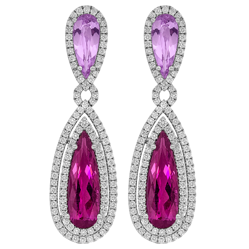 1.77CT DIAMOND 5.30CT RUBELLITE 2.81CT IMP TOPAZ