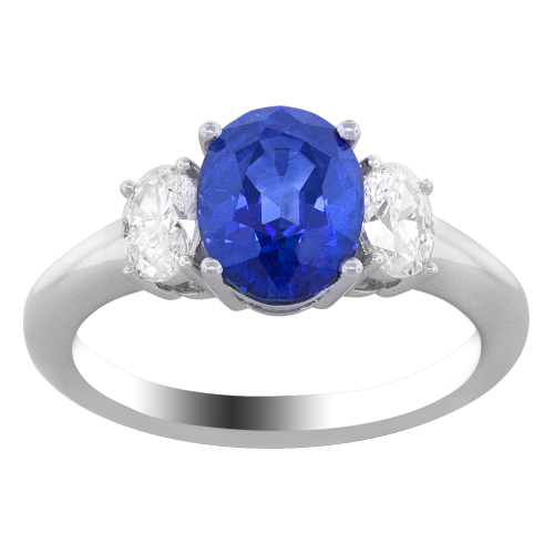 0.80CT DIAMOND 2.24CT SAPPHIRE RING