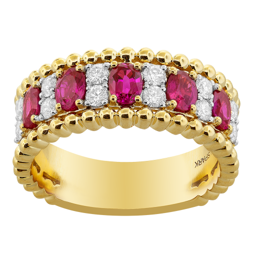 0.48CT DIAMOND 1.15CT RUBY RING